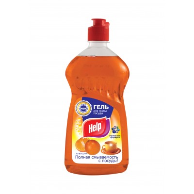 Средство для мытья посуды "Help" Апельсин 0,5 л (гель)